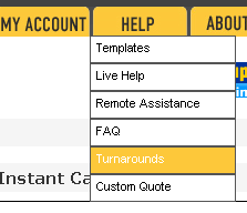 Turnaround Menu