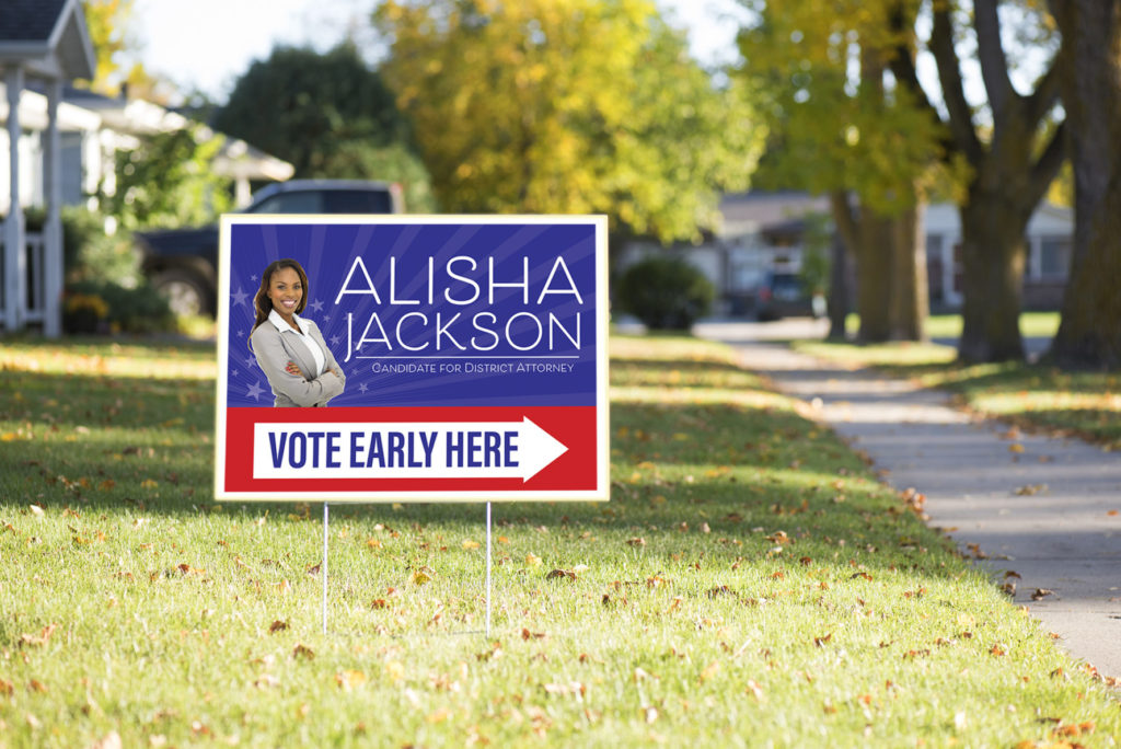 What is the standard size for political yard signs?