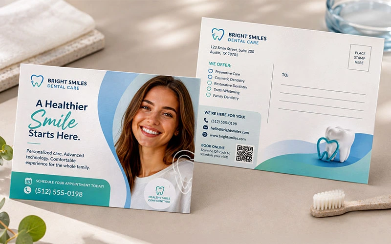 Custom postcard printing for small business marketing